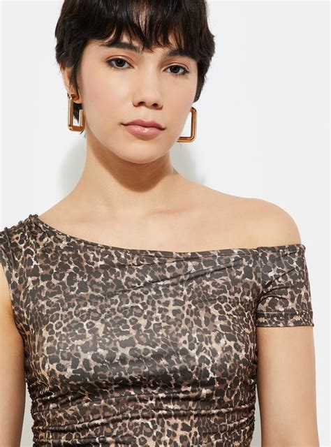 Buy URB_N Women Leopard Printed One-Shoulder Top Online at just Rs. 499 ...