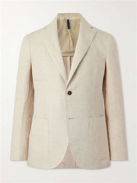 INCOTEX Montedoro Slim-Fit Unstructured Linen Blazer for Men | Linen ...