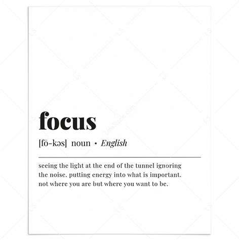 Focus Science Definition
