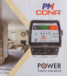 Cona Smyle ME 001 5-30A Polycarbonate Single Phase Energy Meter Metal ...