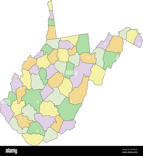 Wall maps of west virginia