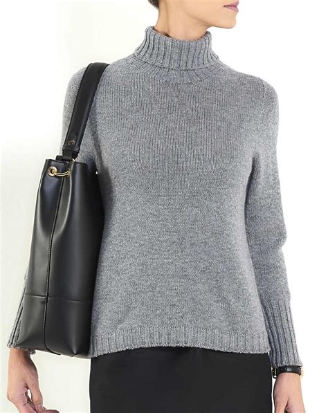 Grey cashmere turtleneck sweater women's online