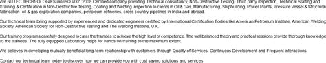 NUTEC - NDT TRAINING INSTITUTE NAGERCOIL, NDT TRAINING INSTITUTE ...
