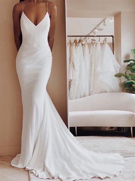satin wedding dress