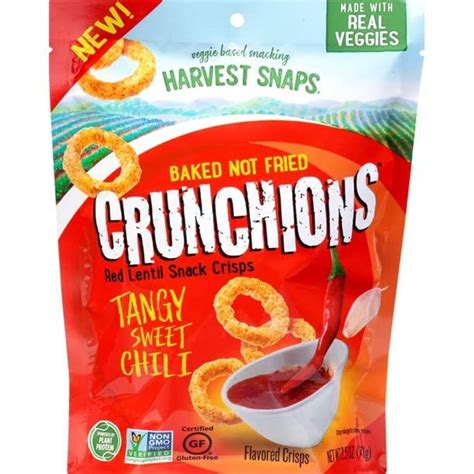 Harvest Snaps Crunchy Loops CRUNCHIONS Baked Red Lentil Snacks ...