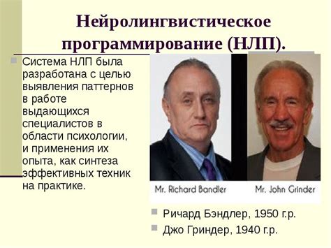 Нейролингвистическое программирование (НЛП)