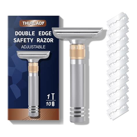 Amazon.com: THURLADY Double Edge Safety Razor, Single Blade Razors for ...