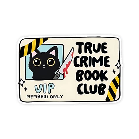 True Crime Book Club Cat Id Sticker – sticckiz.com