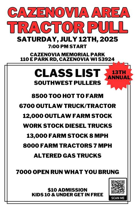 Cazenovia Area Tractor Pull, Cazenovia Memorial Park, 12 July 2025 ...