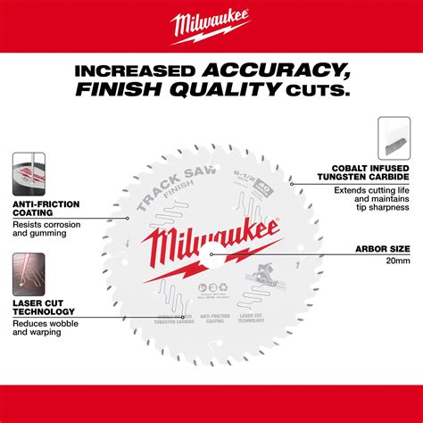 Milwaukee Track Saw Blade, 6 1/2in., 40-Tooth, Model# 48-40-0625 ...