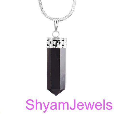 Buy Sterling Silver Plated Black Spinel Pendant, Gemstone Jewelry ...
