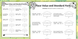 * NEW * Fourth Grade Spring Place Value and Expanded Form Worksheet