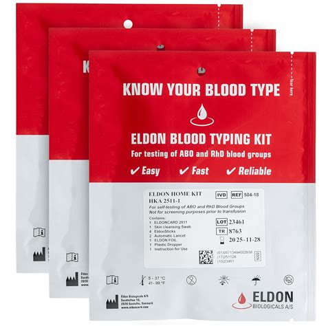 Surprising Insight: Eldoncard Blood Typing Kit's 3-Test Pack, Instant ...