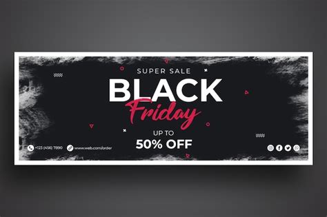 Black friday sale web banner template | Premium PSD