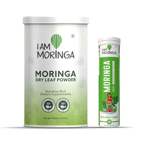 Moringa Leaf Powder 100gm + Moringa Effervescent Tablet – I Am Moringa