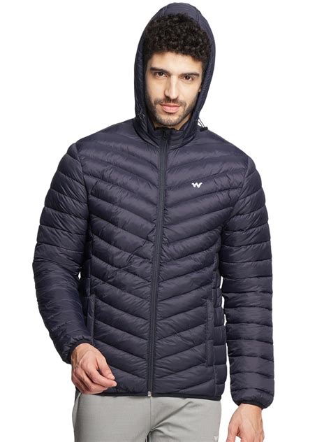 Buy Men HYPAWARM™ Hooded Heat Lock Husky Hiking & Trekking Jacket Black ...