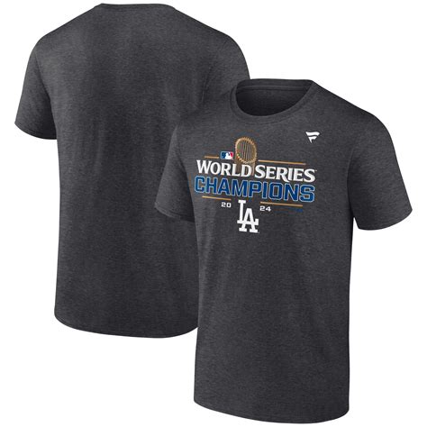 Men’s Los Angeles Dodgers Heather Charcoal 2024 World Series Champions ...