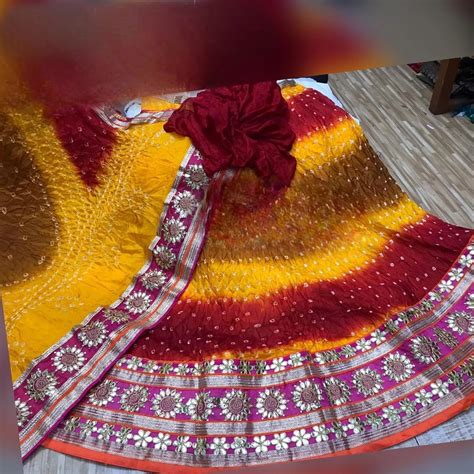 Art silk jaipuri bandhani lehenga heavy gotapatti border - Kanhasarees ...