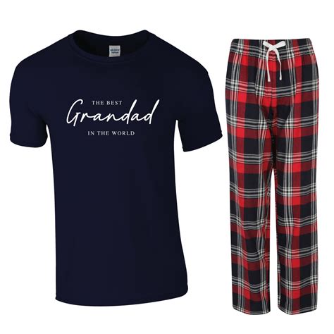 The Best Grandad in the World Tartan Pyjama Gift Set, Fathers Day Gift ...