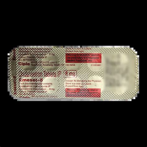 EMESET 8MG TABLET 10'S - Uses, Side Effects, Price and Generic ...