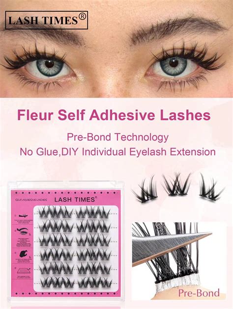 36 Clusters Fleur Cílios autoadesivos Cílios sem cola Pré-ligação ...