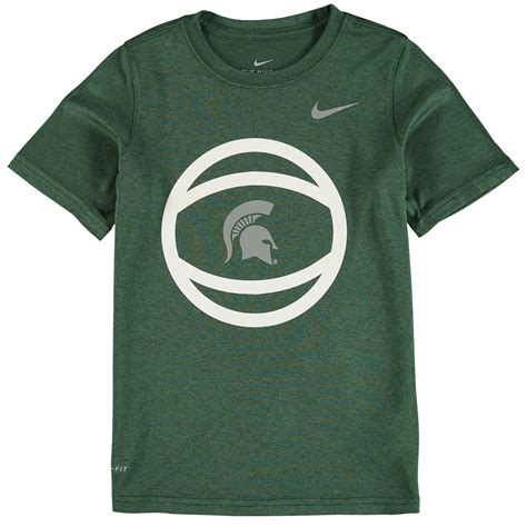 Nike Michigan State Spartans Youth Green Basketball and Logo ...