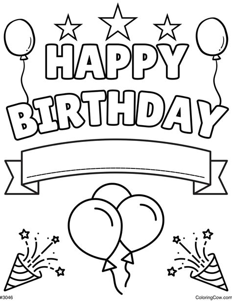 Happy Birthday Mom Coloring Pages