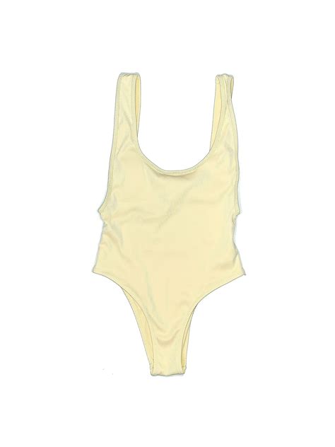 Zara Solid Yellow One Piece Swimsuit Size S - 48% off | thredUP