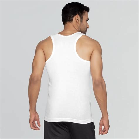 XYXX Vests for Men | White, Activo Cotton Gym Vest, Stretch Cotton ...