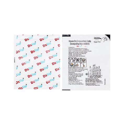 D3SIP Disintegrating Strip 1’s - (Pack of 3) - Cureka - Online Health ...