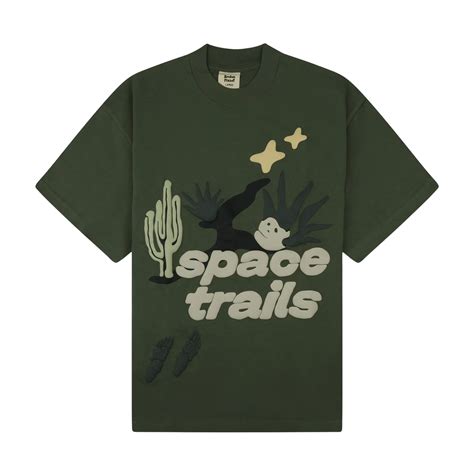 Broken Planet T Shirt 'Space Trails' - Olive Green – Kick Game