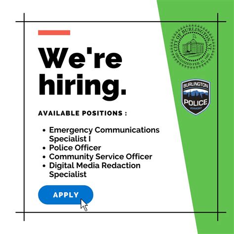 City of Burlington, Vermont on LinkedIn: #hiring #work #job