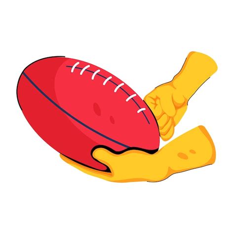 Obtenez cette icône plate pratique d'un ballon de rugby | Vecteur Premium