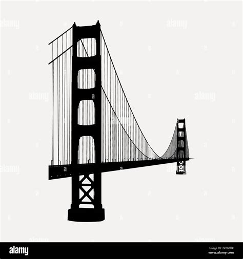 Golden Gate Bridge Silhouette Clipart Golden Gate Bridge Vector"