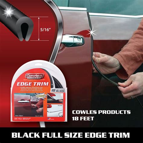 Black U Channel Car Door Edge Trim 5/16" - Store - Cowles Products