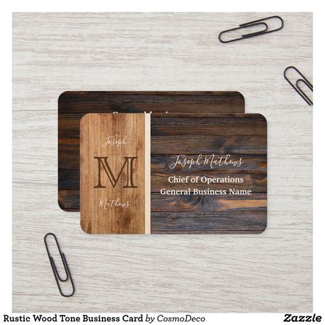Rustic Wood Tone Business Card | Zazzle | Rustic wood, Kids stationery ...
