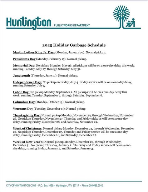Holly - 🚮 Please note the trash collection schedule over the next ...