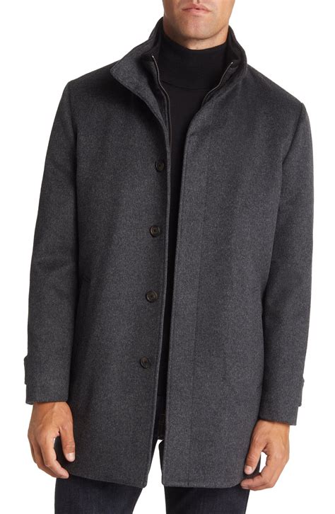 Buy Nordstrom Hudson Bib Insert Wool Car Coat - Grey At 53% Off ...