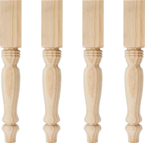 Amazon.com: Waddell Farmhouse Pine Table Leg (4 Count, 15" H ...