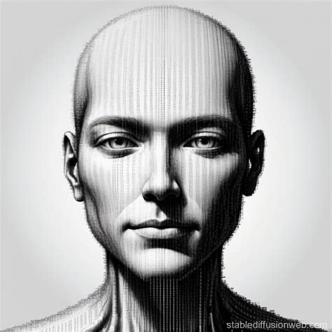 Binary Digit Artistry: Human Sketch | Stable Diffusion Online