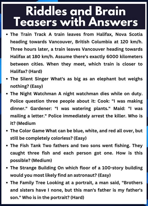 36 Riddles And Brain Teasers With Answers To Test Your Brain