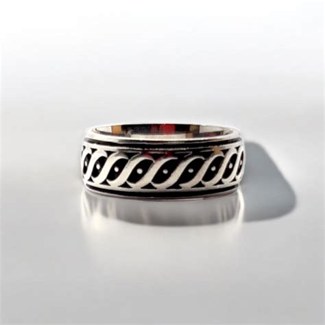 Dominion Double Chain Band – Stylish Sterling Silver Double Chain Ring ...