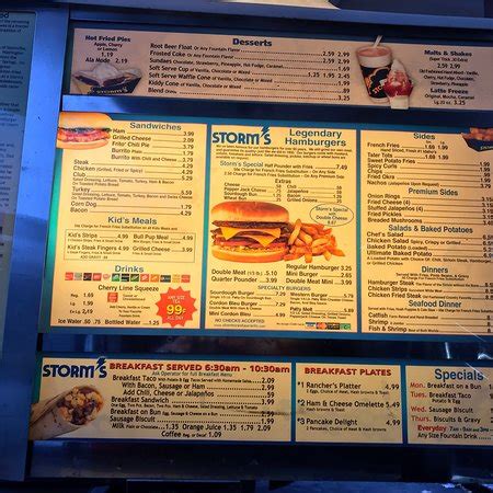 STORM'S DRIVE-IN RESTAURANT, Burnet - Menu, Prices & Restaurant Reviews ...