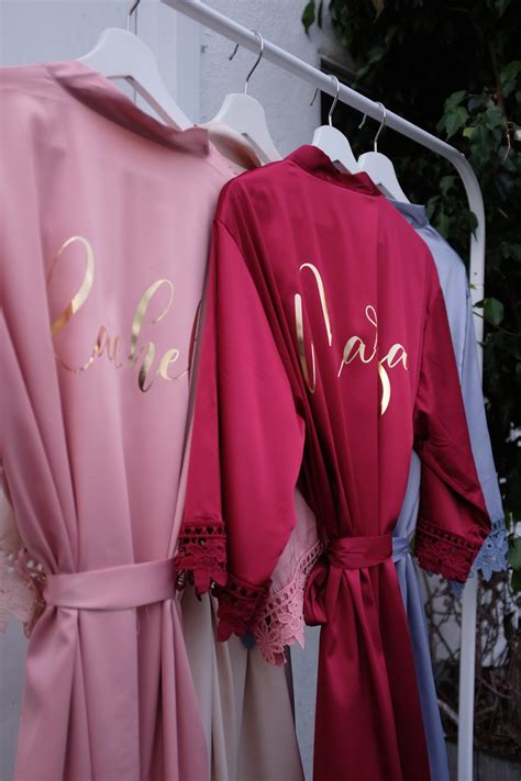 Personalized Pink Bridesmaid Robes | Set of Robes | Free Shipping ...