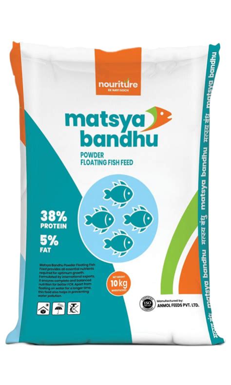 MATSYA BANDHU POWDER FEED 38/5 - 10 KG in Floating Fish Feed | Anmol Feed