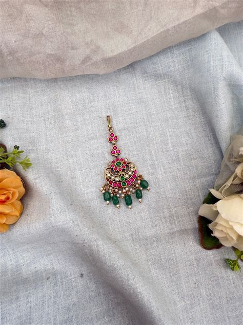 Royal Antique Jadau Kundan Maang Tikka 338 - Mahilas