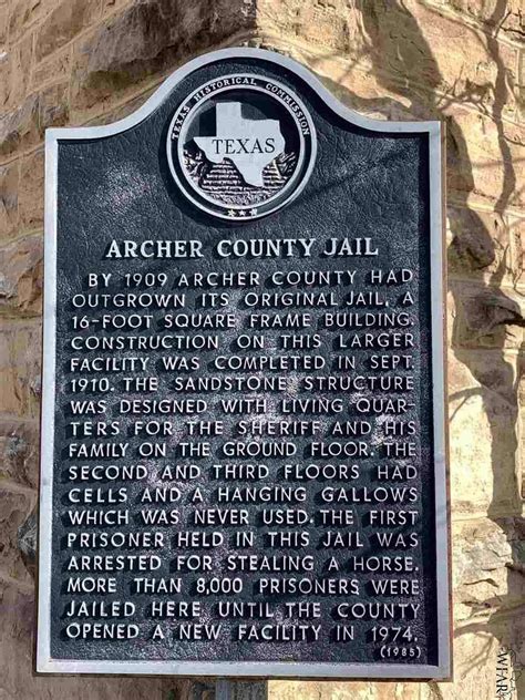 The historic Archer County Jail building list price starts at just $5K