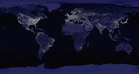 Map Of The World At Night