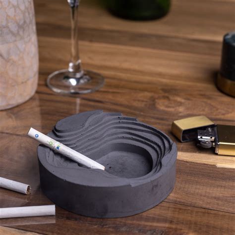 Cavash Tray Dark Concrete- Unique Ashtray- A Contemporary Design, the ...