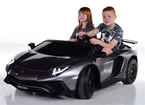 Giant 24v Big Kids Ride On Lamborghini XXL 180W Motor & Rubber Tires - Silver - Big Toys Green ...